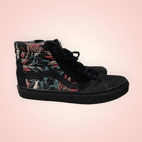 VANS Floral Black High-Top Sneakers - Picture 4 of 16